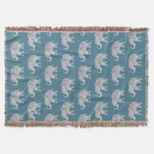 Tief Aquamariner Elephant Throw Decke