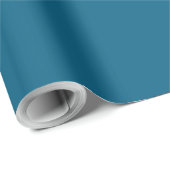 Tief Aquamarines blaues Wrapping Paper Elegant Sol Geschenkpapier (Rolleneckpunkt)