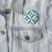 Tief Aquamarines Green Geometric Deko Cube Pattern Button (Beispiel)