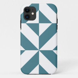 Tief Aquamarines Green Geometric Deko Cube Pattern iPhone 11 Hülle