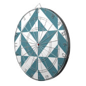 Tief Aquamarines Green Geometric Deko Cube Pattern Dartscheibe (Vorderseite rechts)