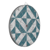 Tief Aquamarines Green Geometric Deko Cube Pattern Dartscheibe (Vorderseite Links)