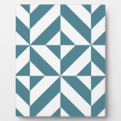 Tief Aquamarines Green Geometric Deko Cube Pattern Fotoplatte (Vorderseite)