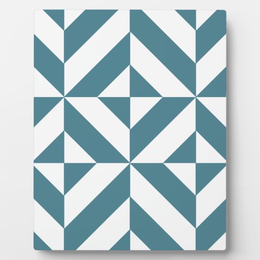 Tief Aquamarines Green Geometric Deko Cube Pattern Fotoplatte (Vorderseite)