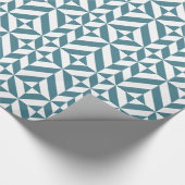 Tief Aquamarines Green Geometric Deko Cube Pattern Geschenkpapier (Ecke)