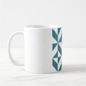 Tief Aquamarines Green Geometric Deko Cube Pattern Kaffeetasse (Links)
