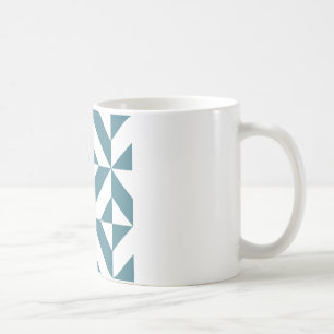 Tief Aquamarines Green Geometric Deko Cube Pattern Kaffeetasse