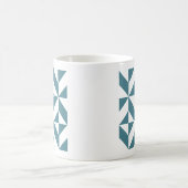 Tief Aquamarines Green Geometric Deko Cube Pattern Kaffeetasse (Mittel)