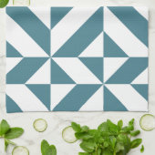Tief Aquamarines Green Geometric Deko Cube Pattern Küchentuch (Gefaltet)