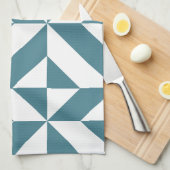 Tief Aquamarines Green Geometric Deko Cube Pattern Küchentuch (Viertel Falte)