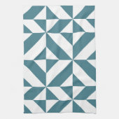 Tief Aquamarines Green Geometric Deko Cube Pattern Küchentuch (Vertikal)