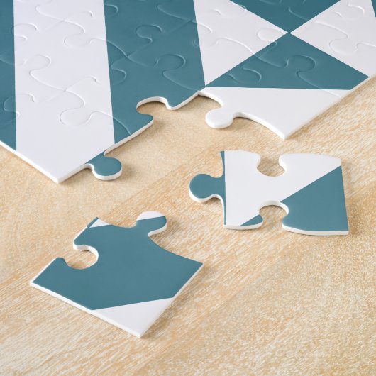 Tief Aquamarines Green Geometric Deko Cube Pattern Puzzle (Seite)