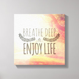 Tief atmen leinwanddruck