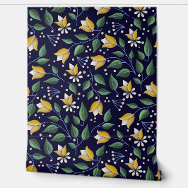 Tief Blau und Gelb Tapete