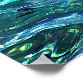 Tief blaue Gewässer Poster (Ecke)
