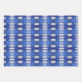 Tief blauer Himmel weiße Wolken, Foto wrapping Geschenkpapier Set (Vorderseite 2)