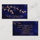 *~* Tief blauer Nachthimmel Botanische Willow-Zwei Visitenkarte (Vorne/Hinten)