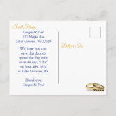 Tief blauer Ozean Sonnenuntergang Save the Date Postkarte (Rückseite)