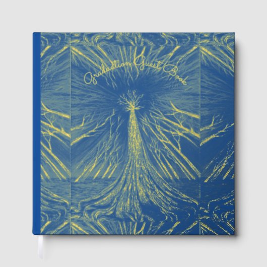 Tief blauer Tree des Wissens Gästebuch (Vorderseite)