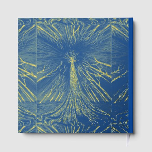 Tief blauer Tree des Wissens Gästebuch (Rückseite)