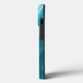 Tief blauer und Aquamariner grüner Marmor Kunst Case-Mate iPhone Hülle (Rückseite / Links)