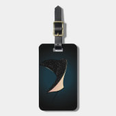 Tief blauer Unterwasser Gepunkteter See Ray Fish Gepäckanhänger (Vorderseite vertikal)