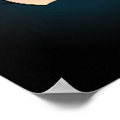 Tief blauer Unterwasser Gepunkteter See Ray Fish Poster (Ecke)