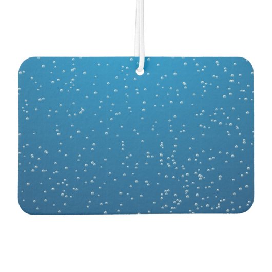 Tief blaues Wasser und winzige Blasen Autolufterfrischer (Vorderseite)