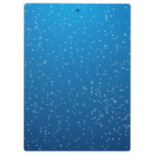 Tief blaues Wasser und winzige Blasen Klemmbrett (Rückseite)