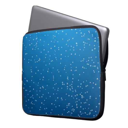 Tief blaues Wasser und winzige Blasen Laptopschutzhülle (Vorderseite Links)
