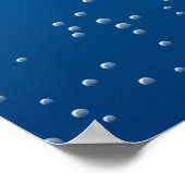 Tief blaues Wasser und winzige Blasen Poster (Ecke)