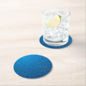 Tief blaues Wasser und winzige Blasen Runder Pappuntersetzer (Vor Ort)