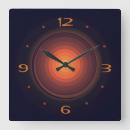 Tief braun mit goldenem Drehkreuz > Wanduhren