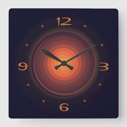 Tief braun mit goldenem Drehkreuz > Wanduhren (Vorderseite)