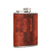 Tief-Crimson-Malerei mit geometrischen Formen Flachmann (Rechts)