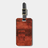Tief-Crimson-Malerei mit geometrischen Formen Gepäckanhänger (Vorderseite vertikal)