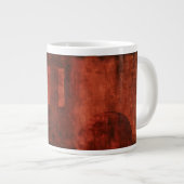Tief-Crimson-Malerei mit geometrischen Formen Jumbo-Tasse (Vorderseite Rechts)