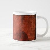 Tief-Crimson-Malerei mit geometrischen Formen Jumbo-Tasse (Rechts)
