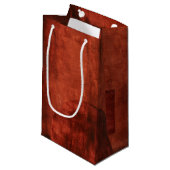 Tief-Crimson-Malerei mit geometrischen Formen Kleine Geschenktüte (Vorderseite Schrägansicht)