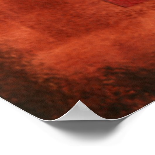 Tief-Crimson-Malerei mit geometrischen Formen Poster (Ecke)