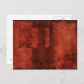 Tief-Crimson-Malerei mit geometrischen Formen Postkarte (Vorne/Hinten)