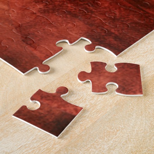 Tief-Crimson-Malerei mit geometrischen Formen Puzzle (Seite)