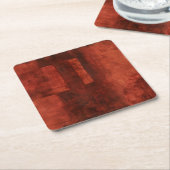 Tief-Crimson-Malerei mit geometrischen Formen Rechteckiger Pappuntersetzer (angewinkelt)