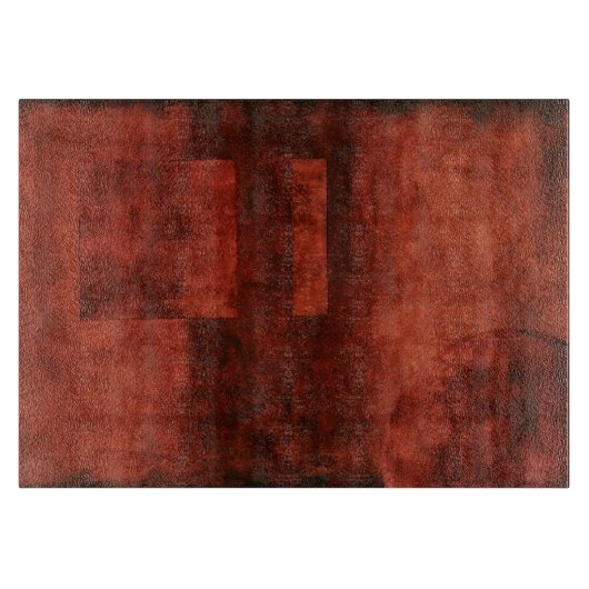 Tief-Crimson-Malerei mit geometrischen Formen Schneidebrett (Vorderseite)