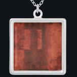 Tief-Crimson-Malerei mit geometrischen Formen Versilberte Kette<br><div class="desc">Wenn Sie rot Liebe,  dann ist dies der Ausdruck für Sie. Geometrische Formen füllen den Hintergrund. Holen Sie sich die Hände auf dieses wunderbare Print heute!</div>