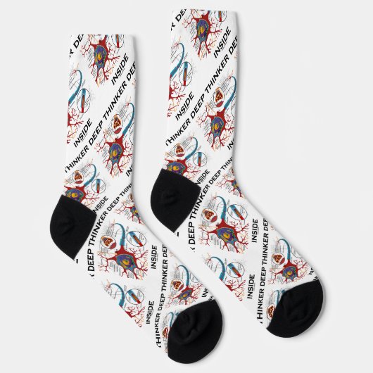 Tief denkende innere Neuron Synapse Geek Attitude Socken (Rechts)