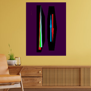 Tief dunkles geheimnisvolles lila Kunstdesign mode Poster