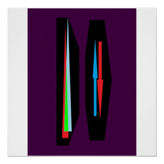 Tief dunkles geheimnisvolles lila Kunstdesign mode Poster (Vorderseite)