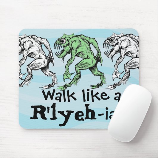 Tief ein - Weg wie ein R'lyeh-Ian - Mausunterlage Mousepad (Mit Mouse)