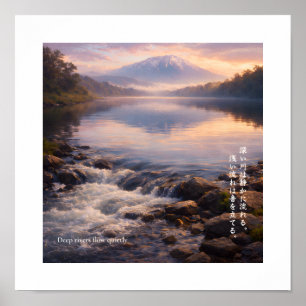 Tief fließende Flüsse sind still – Nature Wisdom P Poster